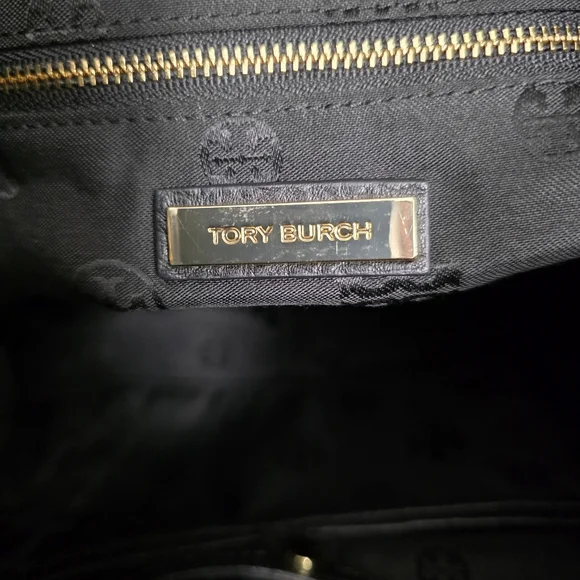 Tory BurchBritten Black Leather Hobo Bag